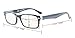 Reduce Eyestrain,Anti Blue Rays,UV Protection Computer Reading Glasses(Black-Yellow,Amber Tinted Lenses) +2.0
