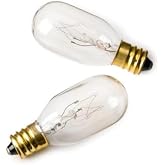 JERDON Makeup Mirror Replacement Bulbs - 25 Watt, 2 Pack - JPT-25W | 25 Watt Bulbs, 2-Pack, Fits Jerdon Lighted Mirror Models