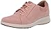 Clarks Women's Un Adorn Lace Sneaker, Rose Nubuck/Suede Combi, 60 M US