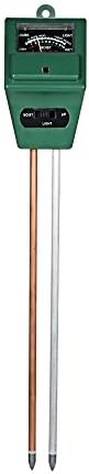 Soil pH Meter, 3-in-1 Soil Moisture, pH Light Tester Meter Kits for Garden, Farm, Lawn, Indoor Outdoor (No Battery needed)
