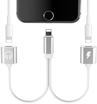 Lightning Jack Headphone Adapter for iPhone X/8/8P/7/7P/10. Earphone Adapter Aux Audio &amp; Charge Adaptor Connection Accessories Cable Converter[Audio+Charger+Music Control+Call]Support iOS10.3/11