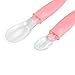 Silicone Baby Plate, with 2 pcs Silicone Spoon - BPA Free, Dishwasher, Microwave and Safe - Easy to Clean, Feeding Dishes for Kids/Infant (Pink)