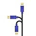 Printer Cable 1Ft, Tanbin 2Pack 1ft USB 2.0 High Speed Gold-Plated Connectors Printer Scanner Cable Cord A Male to B Male