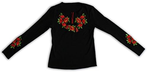 Women's embroided blouse  Poppy (XL ) Ukrainian t shirt Traditional Folk Blouse floral vyshyvanka,