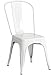 Flash Furniture Perry Commercial Grade White Metal Indoor-Outdoor Stackable Chair