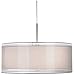 Possini Euro Design Double Drum Brushed Nickel Pendant Chandelier 20