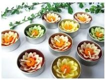 Relax Spa Shop Lotus Flower Candle in Tea Lights, Floating Candles, Scented Tea Lights, Aromatherapy Relax (Pack of 10 Pcs.) no.1