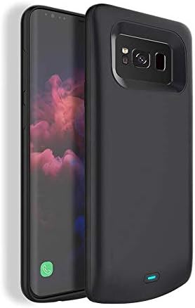 Galaxy S8 Battery Case, 5500mAh Ultra Slim Extended Battery Backup Charging Case Charger Pack Power Bank - Black