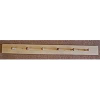 36" unfinished pine 6 shaker peg coat rack