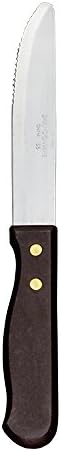 Beef Baron S/S Rounded Tip 10" Steak Knife w/Black Poly Handle