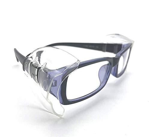 VintageBee 2 Pairs Safety Eye Glasses Side Shields Slip On Clear Side Shield Fits Small to Medium Eyeglasses - Thumbnail 3