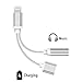 2 in 1 Lightning Charger Adapter and Charger, Seotic Headphones Adapter, Charger Adapter, Lightning to 3.5mm Headphone Jack Audio Adapter for iphone 7/7 plus [Can Not Work with IOS 10.3] (Silver)