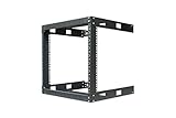 Kenuco 9U Wall Mount Open Frame Steel Network Equipment Rack 17.75 Inch Deep