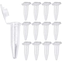 BronaGrand 200 Pieces 0.5ML Polypropylene Graduated microcentrifuge Tubes with Attached Lid Clear