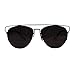 GAMT Retro Vintage Mirrored Aviator Sunglasses Metal Frame Glass Lens Classic Style Black