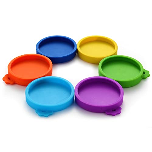 Yobbai 6 Pack Cat Food Cans Lids, Food Safe BPA Free & Dishwasher Safe