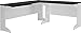 Ameriwood Home Furniture Pursuit L Shaped Desk Bundle, White/Gray