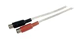GaoZo Speaker Wire To RCA Female Adapter For High-Level Signal Connection To Amp (Black/Red)