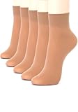 ililily Women 5 or 10 Pairs Nylon 80D Opaque Ankle High Tights Hosiery Socks