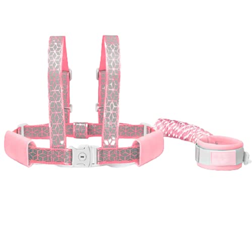 Reflective Anti Lost Wrist Link,Toddler Safety Leash with Key Lock