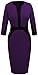 Homeyee Stretch Tunic Pencil Sheath Dress U837 (10, Purple)