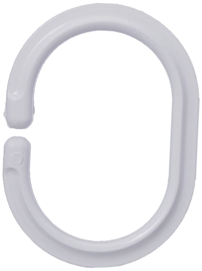 Ridder 494010-350 Shower Curtain Rings hooks white 12 pieces