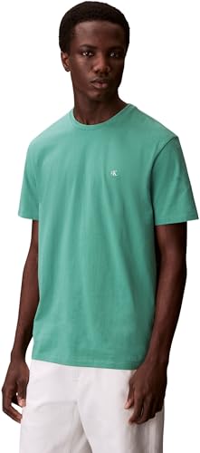 Calvin Klein T-Shirt Monogramme Classique SS Lv04Rd254G Tees, Vert, M