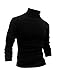 Allegra K Men Turtle Neckline Long Sleeves Slim Fit T-Shirts
