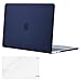 MOSISO Crystal Plastic Hard Case with Screen Protector for Newest MacBook Pro Retina 13 Inch No CD-ROM, Deep Denin Blue
