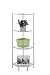 Convenience Concepts Royal Crest 4 Tier Corner Shelf, Chrome / Glass