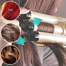 3 Barrel Curling Iron, Waver Curling Iron Adjustable 25mm Hair Waver Curling Iron for Long or Short Hair Heat Up Quickly Last Long Waver Iron Wand for Women