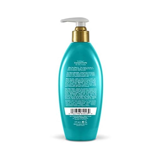 OGX Locking + Coconut Curls Air Dry Cream, No Parabens, 6 oz - Image 3