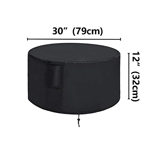Saking Fire Pit Cover,30 Inch Round Firepit Covers Waterproof Gas Fireplace Fire Pit Table Cover