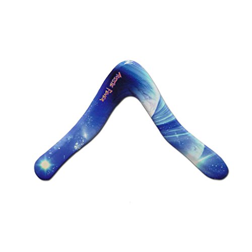 Aussie Fever Space Boomerang. Hand Crafted Australian Boomerangs with Very Cool Outer Space Art. Terrific Gifts for Teenagers and Adults.