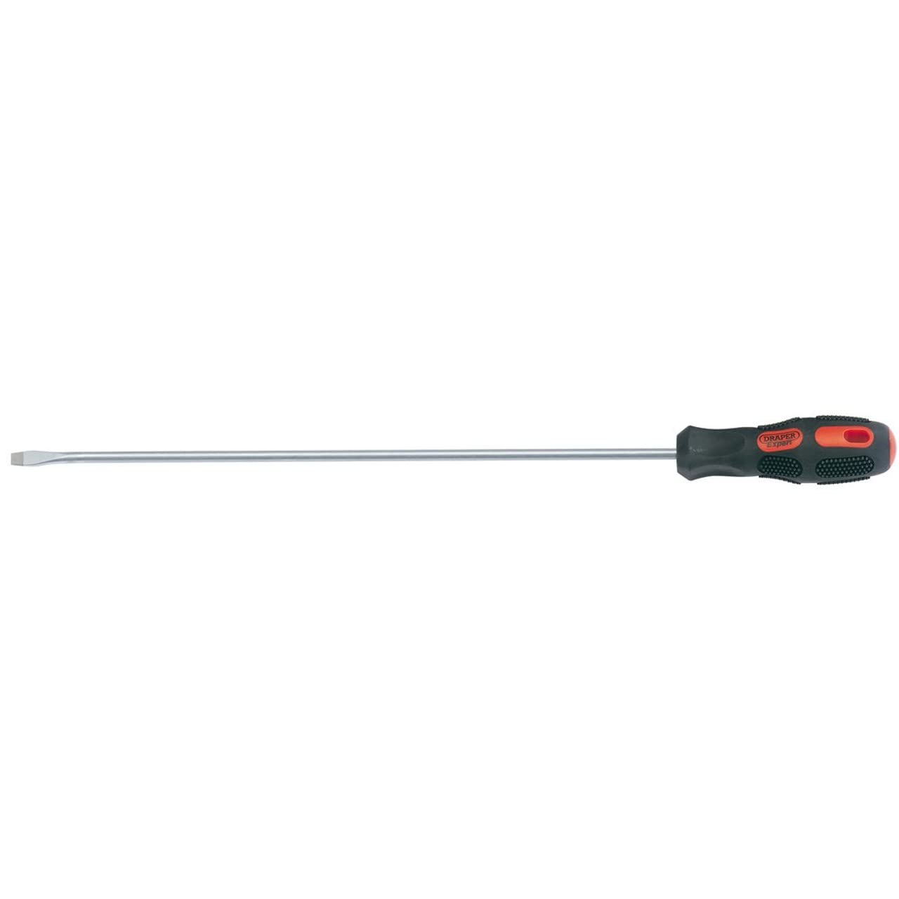 Draper 40802 970L Expert Plain Slot Flared Tip Long Pattern Screwdriver, 6mm x 450mm