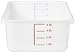 Rubbermaid Commercial Products Plastic Space Saving Square Food Storage Container for Kitchen/Sous Vide/Brining, 4 Quart, Lid Sold Seperately, White (FG9F0400WHT)