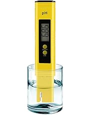 PH Meter for Water Hydroponics Digital PH Tester Pen 0.01 High Accuracy Pocket Size with 0-14 PH Measurement Range for Household Drinking, Pool and Aquarium (Yellow)