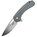 Eafengrow EF74 Folding Flipper Knife Ball Bearing Tactical EDC Tool with Pocket Clip Good for Outdoor Camping Hunting Survival Activities (EF74-gray)