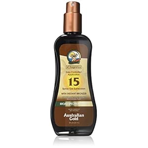 Australian Gold SPF 15 Spray Gel with Instant Bronzer 237ml