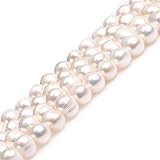 JOE FOREMAN Freshwater Cultured Pearl Beads for Jewelry Making Natural Gemstone Semi Precious 8-9mm White 15