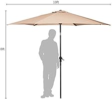 Amazon Com Giantex 10ft Outdoor Patio Umbrella Market Table Umbrella W Tilt Adjustment And Crank 180g Polyester Garden Canopy For Deck Backyard Pool Indoor Outdoor Clothing