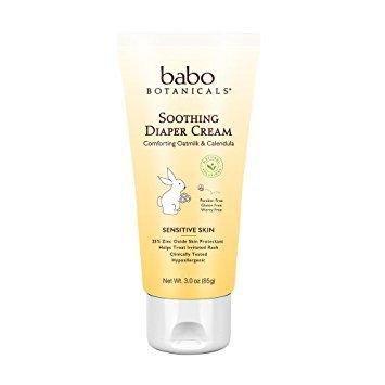 Babo Botanicals Soothing Diaper Cream 3 Ounce Natural Zinc Sensitive Skin Best Natural Diaper Rash Cream Pack Of 2