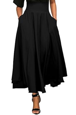 Women High Waist Pleated Princess A Line Tutu Tulle Midi Skirts Knee Length