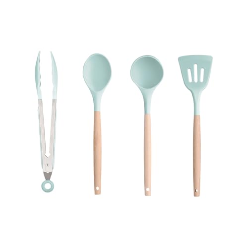 JadeCook Batería de Cocina 10 Piezas Jade ProSeries Antiadherente con Recubrimiento Dupont 4 Capas, Base de Inducción, Certificación Europea EN601, Mangos de Acero Inoxidable y Accesorios Incluidos.