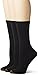 GOLDTOE Women's Verona Crew Socks, 3-Pairs, Black, Medium