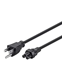 Monoprice 107687 3-Feet 18 AWG 3 Prong AC Power Cord Cable para Portátil Notebook C-5 5   15P, Negro, Negro