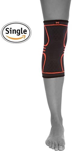 Compression Knee Sleeve (Single Wrap) – Athletic Brace to Combat Runner's &amp; Jumper's Knee – Relieves Joint Pain, Provides Support, Arthritis Relief and Injury Recovery – Improves Stability