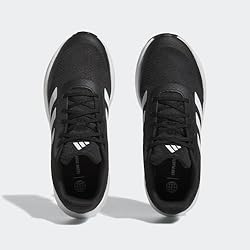 adidas Run Falcon 3.0 Shoe, Black/White/Black, 2 US