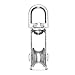 Tebery 25MM Stainless Steel Single Pulley Block M25 Single Pulley Roller Loading 330Ibs Silver Crane Swivel Hook-Set of 5
