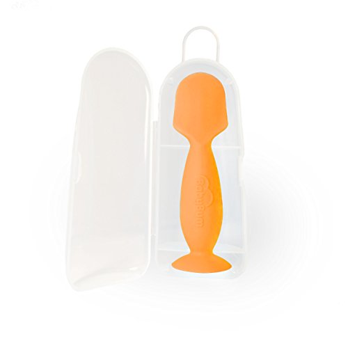 Orange Mini BabyBum Diaper Cream Brush - Soft Silicone Diaper Cream Applicator
